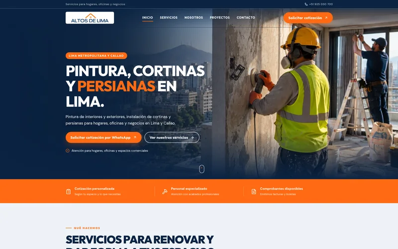 Captura del proyecto Altos de Lima